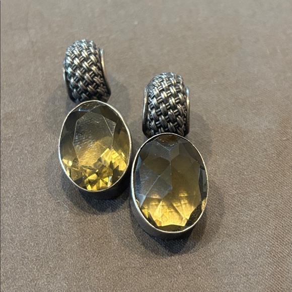 Lori Bonn Sterling and stone earrings. - Picture 4 of 4